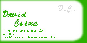 david csima business card